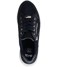 ara Oleanna Pin Dot Suede Zip Sneakers
