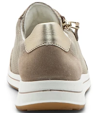 ara Oleanna Pin Dot Suede Zip Sneakers