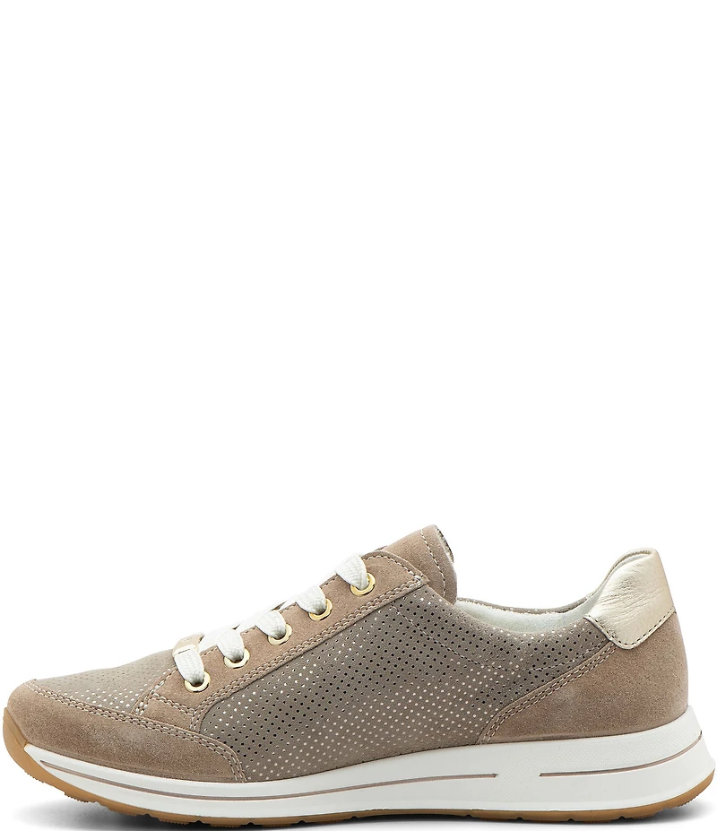 ara Oleanna Pin Dot Suede Zip Sneakers