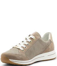 ara Oleanna Pin Dot Suede Zip Sneakers