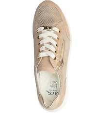 ara Oleanna Pin Dot Suede Zip Sneakers