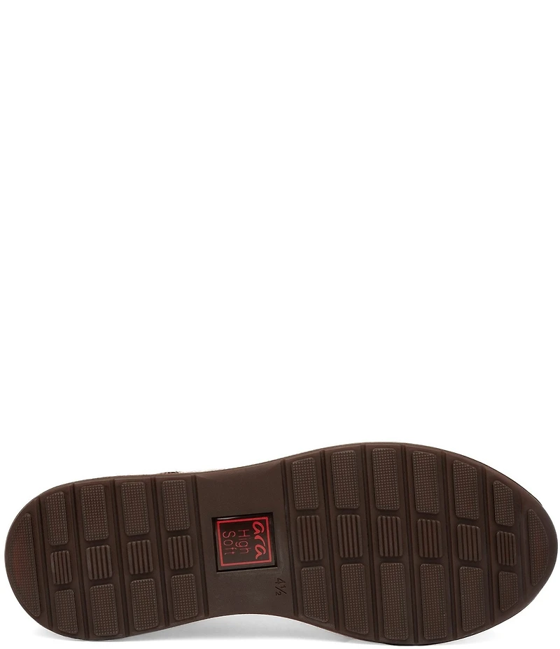 ara Oleanna Snake Print & Metallic Leather Side Zip Sneakers