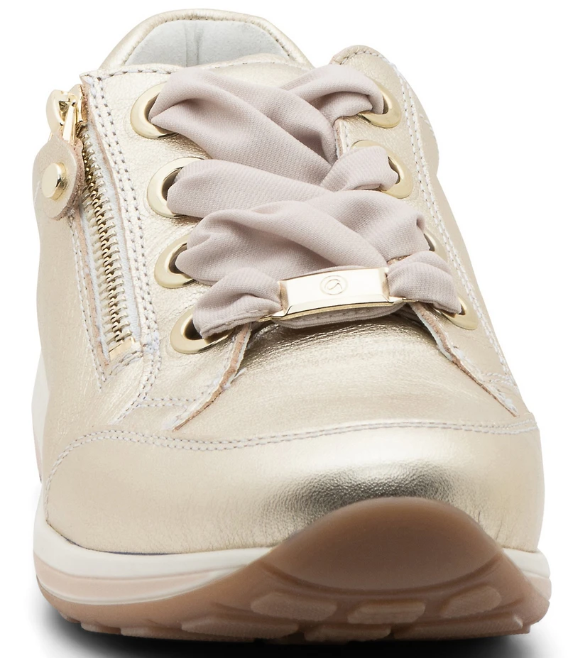 ara Ollie Leather Side Zip Sneakers