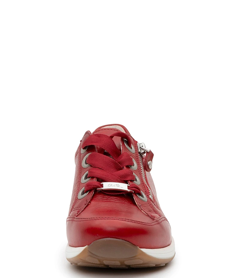 ara Ollie Leather Side Zip Sneakers