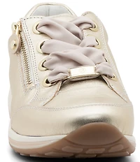 ara Ollie Metallic Leather Side Zip Sneakers