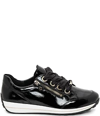 Ara Ollie Patent Leather Side Zip Sneakers