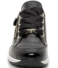 Ara Ollie Patent Leather Side Zip Sneakers