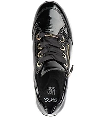 Ara Ollie Patent Leather Side Zip Sneakers