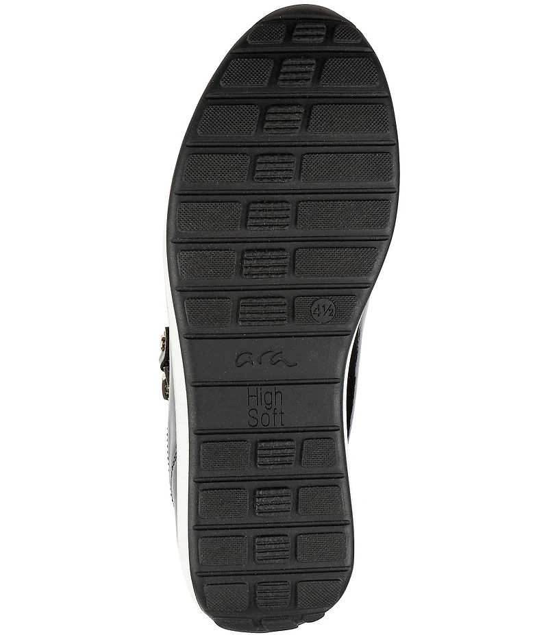 Ara Ollie Patent Leather Side Zip Sneakers