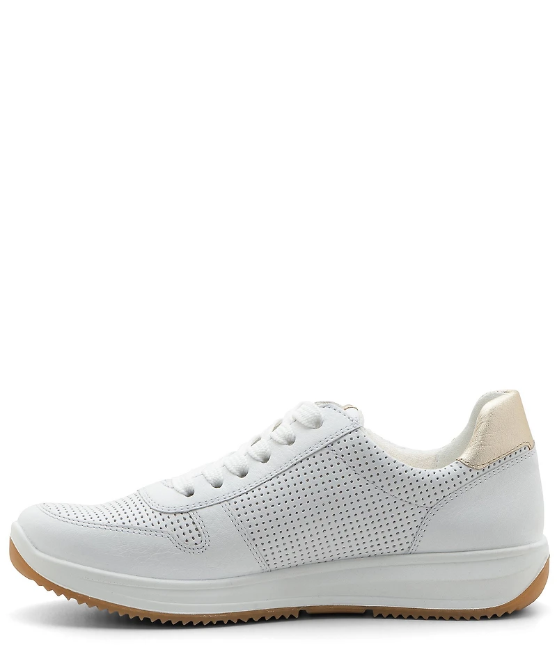 ara Opal Perforated Leather Side Zip Sneakers