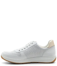 ara Opal Perforated Leather Side Zip Sneakers