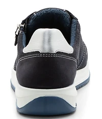 ara Opal Perforated Nubuck Side Zip Lace Up Sneakers