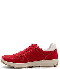 ara Opal Perforated Nubuck Side Zip Lace Up Sneakers