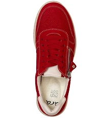 ara Opal Perforated Nubuck Side Zip Lace Up Sneakers