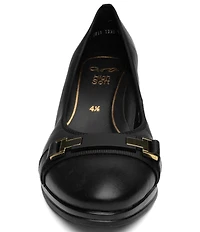 ara Ophelia Leather Decorative Buckle Strap Block Heel Pumps
