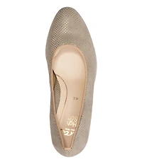 ara Ophelia Pin Dot Suede Block Heel Platform Pumps