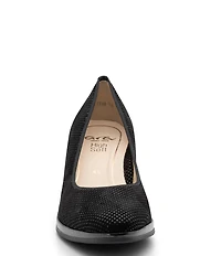 ara Ophelia Pin Dot Suede Block Heel Platform Pumps