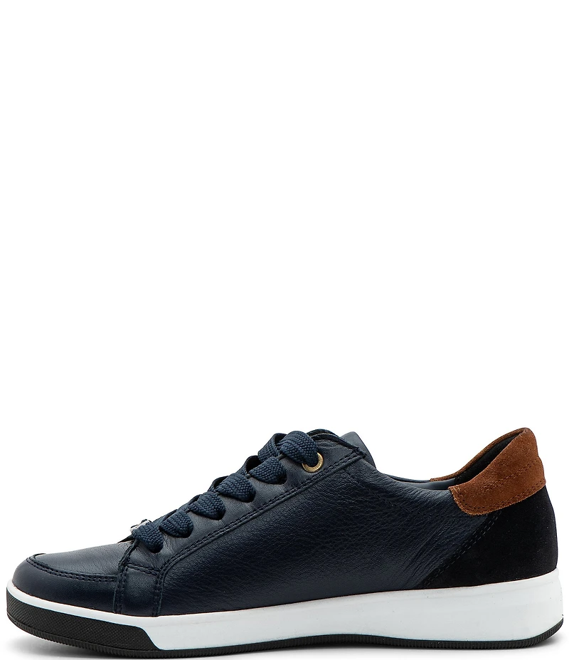 ara Rei Low Patent Leather Zip Sneakers