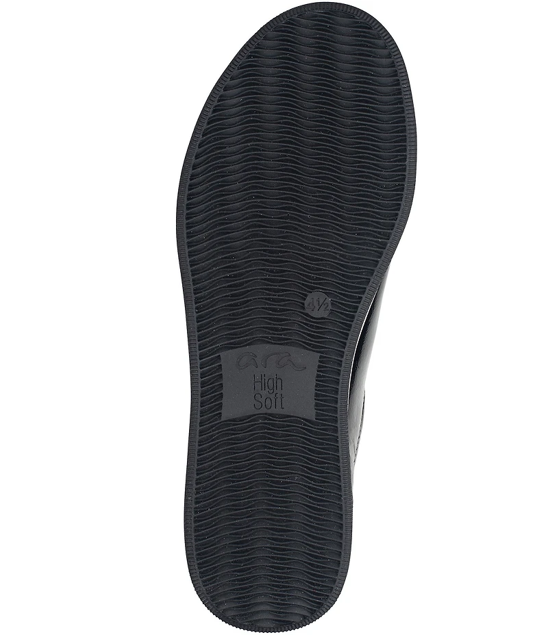 ara Rei-Low Patent Leather Zip Sneakers