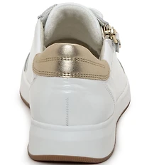 ara Rei Low Patent Leather Zip Sneakers