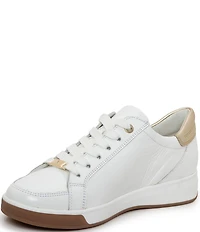 ara Rei Low Patent Leather Zip Sneakers