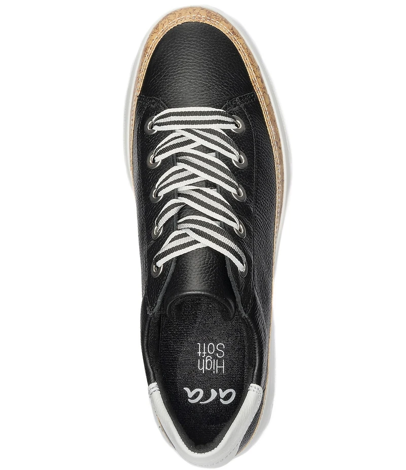 ara Rem Leather Cork Accent Sneakers