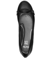 ara Siene Leather Chain Strap Hardware Flats