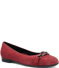 ara Siene Suede Chain Strap Hardware Flats