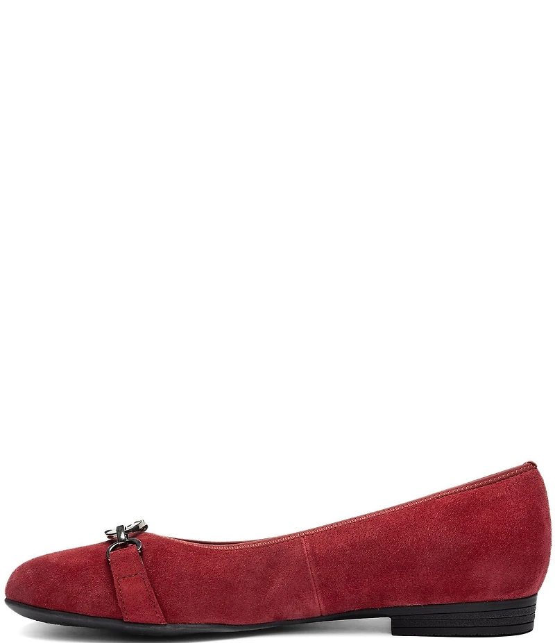 ara Siene Suede Chain Strap Hardware Flats