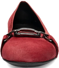 ara Siene Suede Chain Strap Hardware Flats