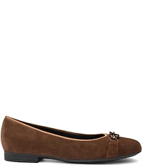 ara Siene Suede Chain Strap Hardware Flats