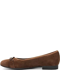 ara Siene Suede Chain Strap Hardware Flats