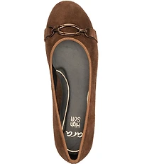 ara Siene Suede Chain Strap Hardware Flats