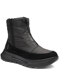 ara Slate Waterproof Suede and Textile Zip Front Winter Booties