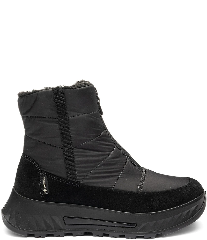 ara Slate Waterproof Suede and Textile Zip Front Winter Booties