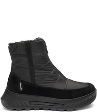 ara Slate Waterproof Suede and Textile Zip Front Winter Booties
