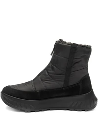 ara Slate Waterproof Suede and Textile Zip Front Winter Booties