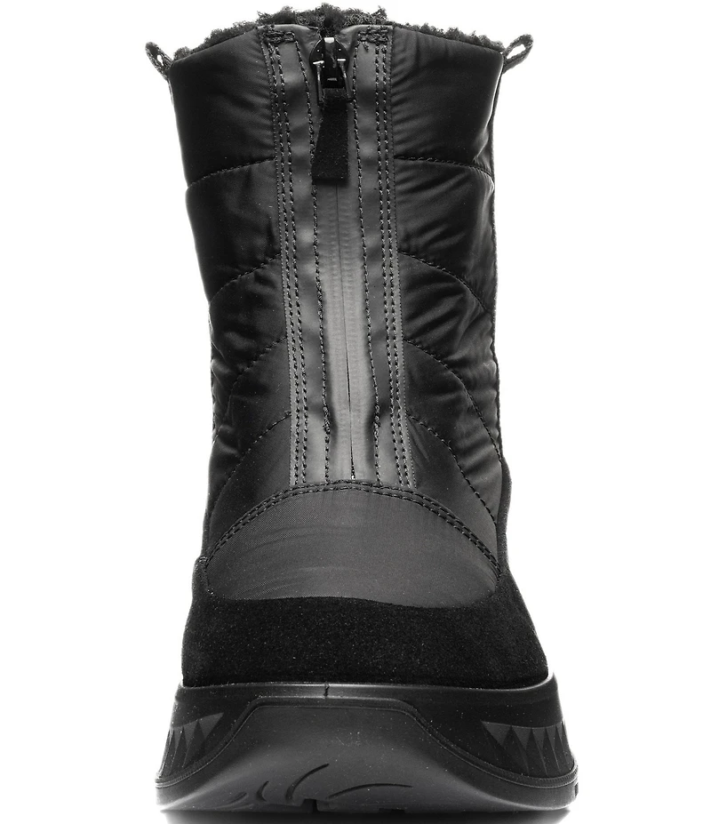 ara Slate Waterproof Suede and Textile Zip Front Winter Booties