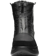 ara Slate Waterproof Suede and Textile Zip Front Winter Booties