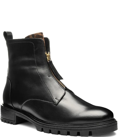 ara Tourmaline Leather Dual Zip Ankle Booties