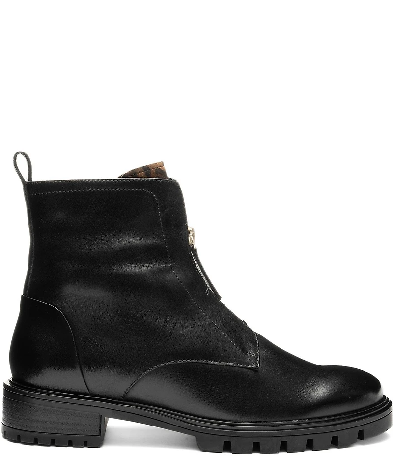 ara Tourmaline Leather Dual Zip Ankle Booties