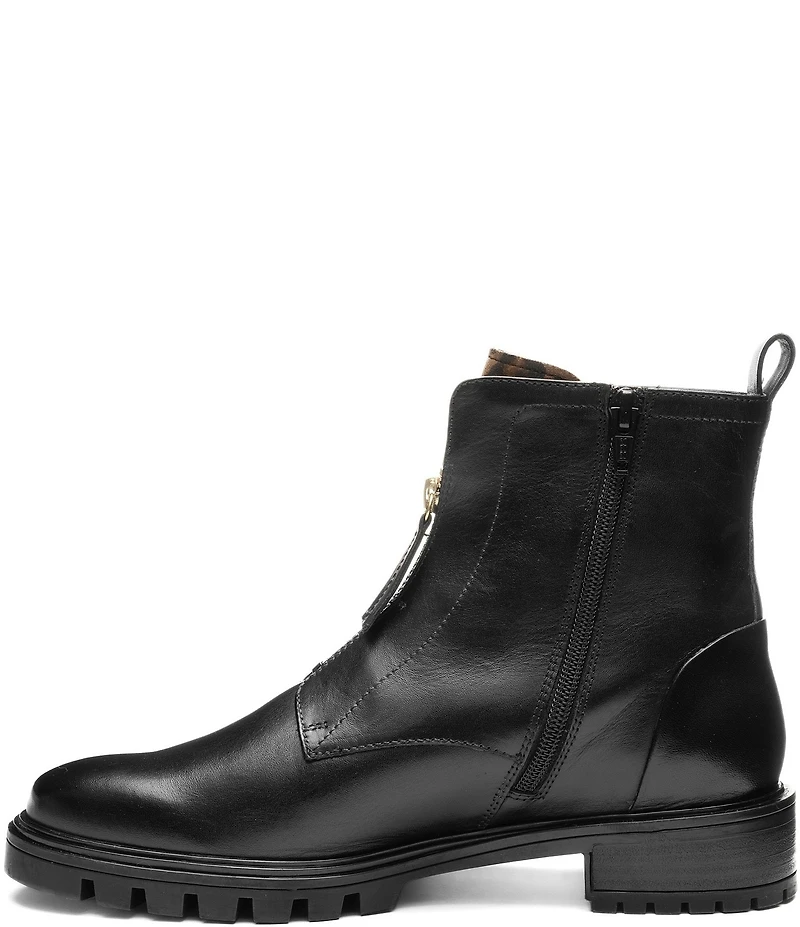 ara Tourmaline Leather Dual Zip Ankle Booties
