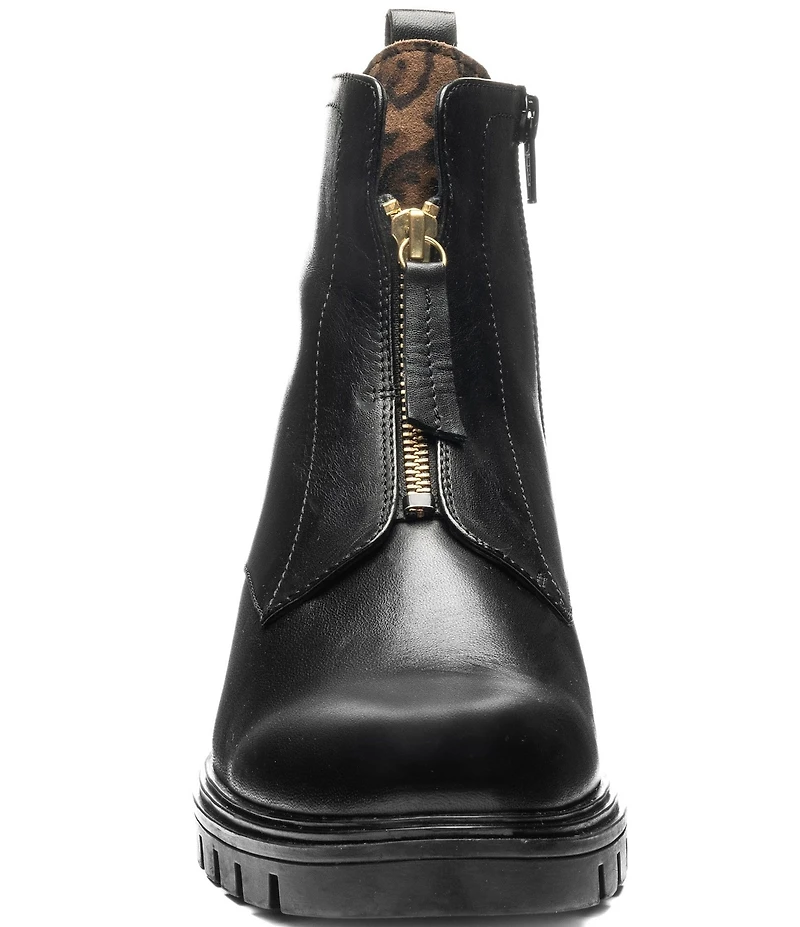 ara Tourmaline Leather Dual Zip Ankle Booties