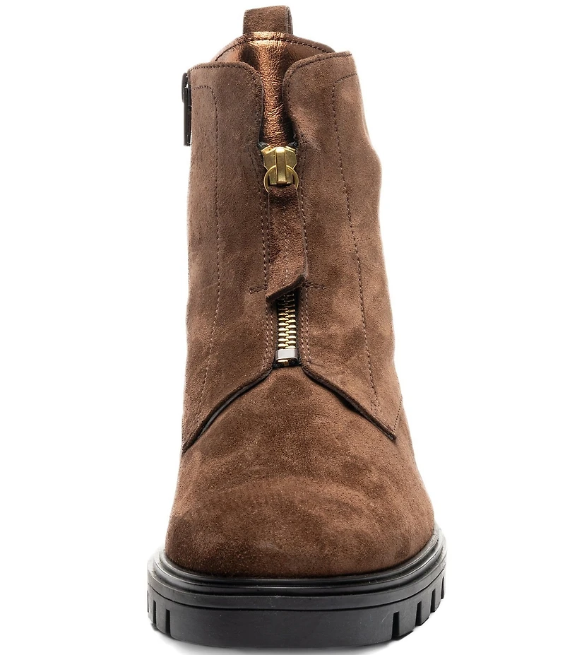 ara Tourmaline Suede Dual Zip Ankle Booties