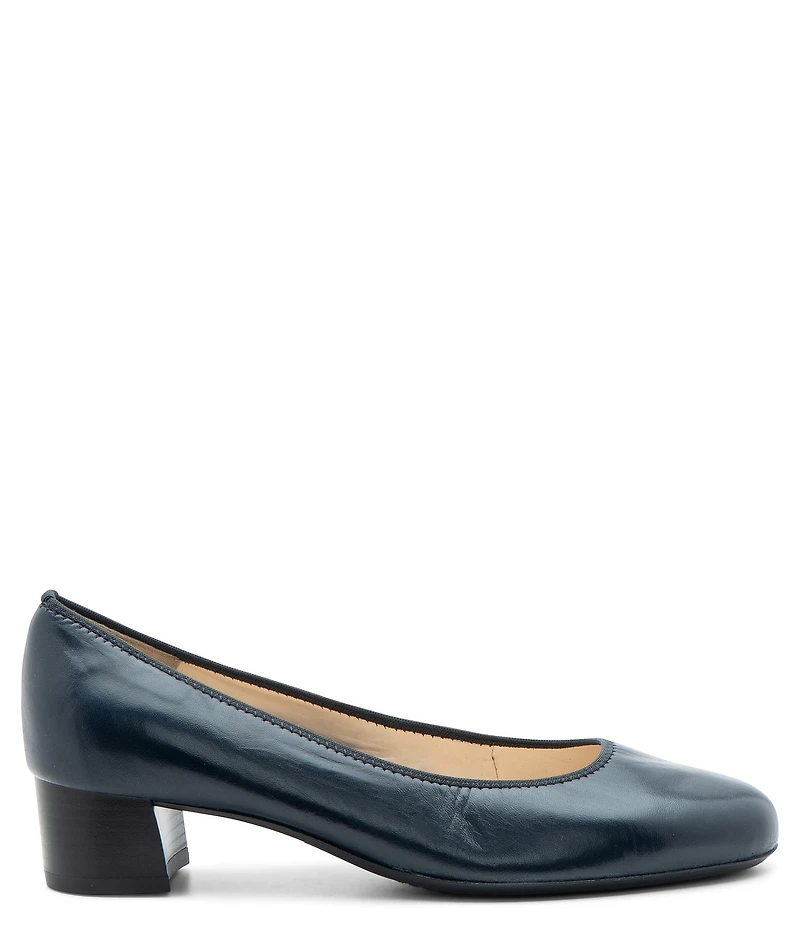 ara Vivian Leather Block Heel Pumps