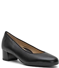 ara Vivian Leather Block Heel Pumps