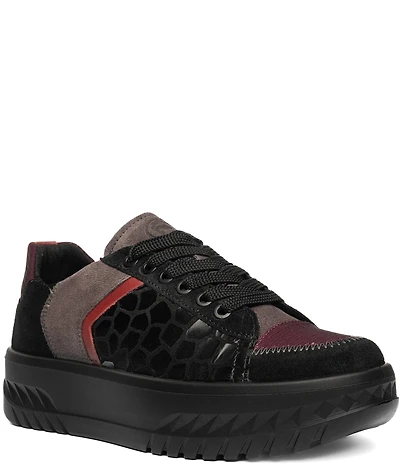 ara Women's Mamba Suede and Mosaic Platform Sneakers
