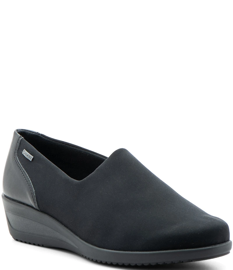 ara Zahara Waterproof Stretch Fabric Wedge Slip On Loafers