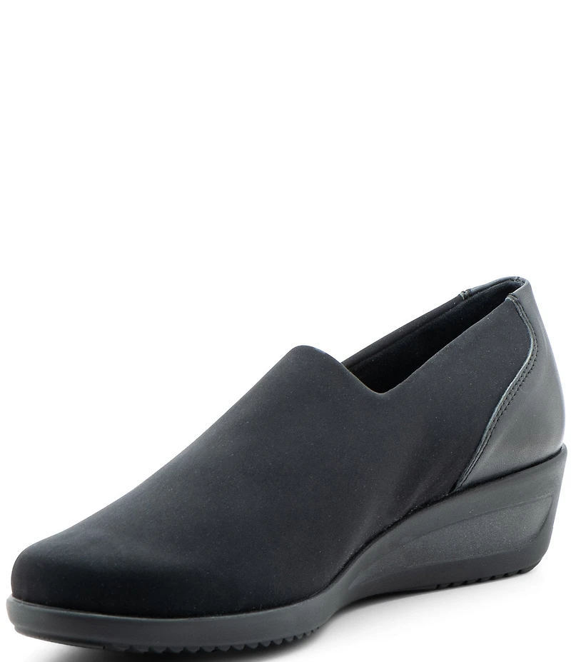ara Zahara Waterproof Stretch Fabric Wedge Slip On Loafers