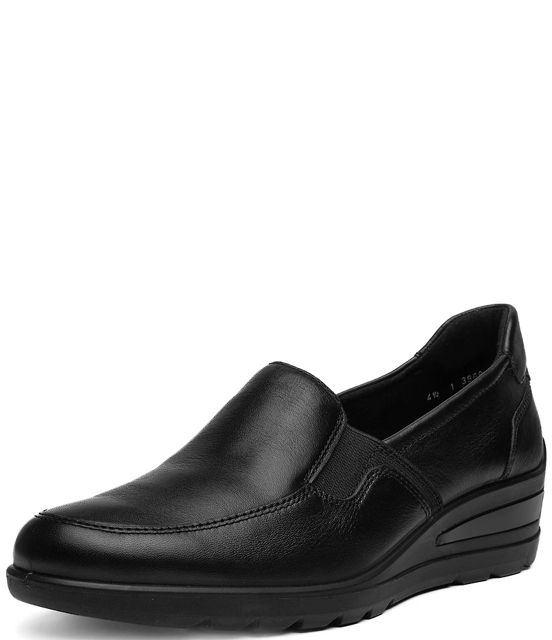 ara Zen Leather Wedge Loafers
